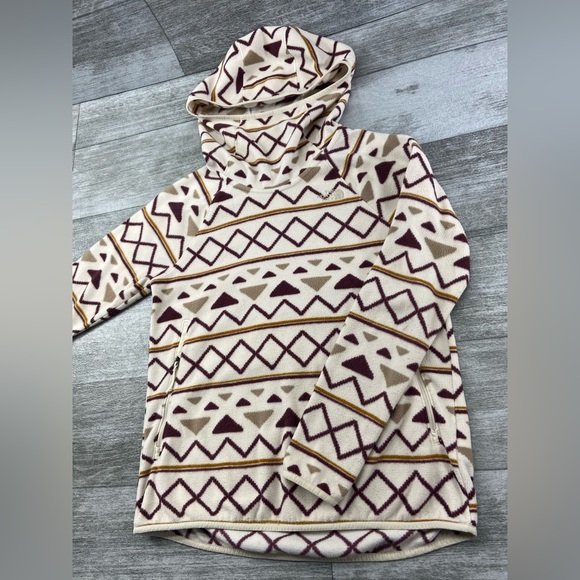 The North Face Fleece Hoodie Womens Small Aztec Cowl Neck Pullover Southwest - Picture 3 of 16